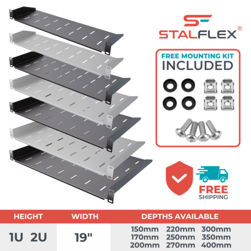 2u rack shelf for - 10", 19"