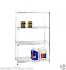 4 TIER Chrome Wire Shelving