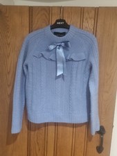 Lovely Needle & Thread Blue Sweater With Ribbon Bow