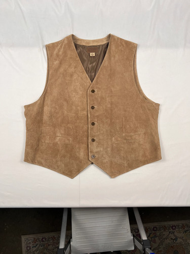 Vtg pendleton brown suede vest - vtg,