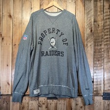 Reebok Las Vegas Raiders NFL Sweatshirt Jumper Grey US Size Large UK XL Men NWOT