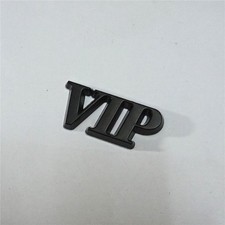 1x Matte Black VIP Metal Badge Decal Sticker Emblem Car 3D Sports Auto V6 Luxury