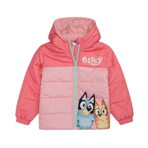Bluey girls hooded - bluey, puffer