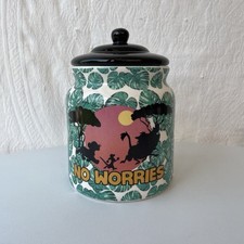 Lion King Cookie Jar No Worries Ceramic Biscuit Barrel Simba Timon Pumbaa Disney