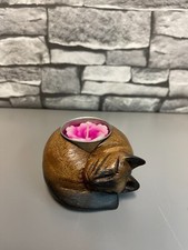 Wooden Cat Tea Light holder - Handmade Decorative Candle Holder