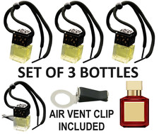 ROUGE 540✅SET OF 3 BOTTLES✅Car Air Freshener Perfume Diffuser + Free Vent Clip