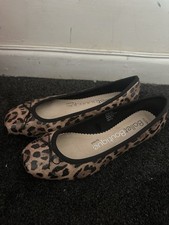 Next Ballet Boutique Leopard Print Slip On Flat Ballet Shoes - Size UK 4.5