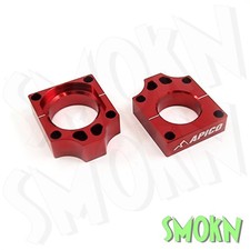 Honda CRF Rear Axle Adjuster Blocks CRF 250 450 R & X 04-26 450R 02-26 Apico Red