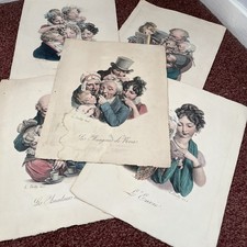 Louis-Léopold Boilly “L’Enfance” 19th Century Coloured Lithograph Framed Glazed