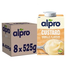 8 x 525g Alpro Custard Vanilla Flavour Made with Soya Gluten Free Plant-Based