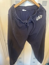 Gap Joggers Sweat Pants Large Navy Blue Track Tracksuit Bottoms Drawstring