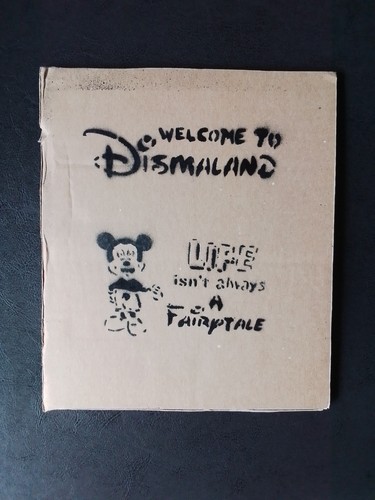 Dismal spray paint cardboard - dismal,