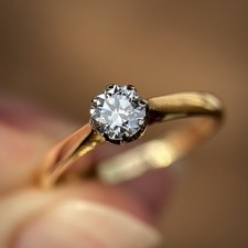 Vintage 18ct Gold Plat 0.45ct