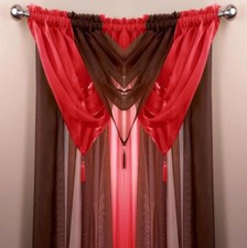 Voile swag swags - 1, tassle