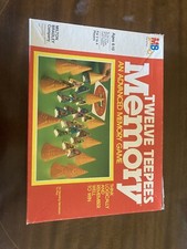 Twelve Teepees Memory Game 1984 (Milton Bradley) - Complete -Vintage