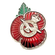 Poppy with silver RAF crest