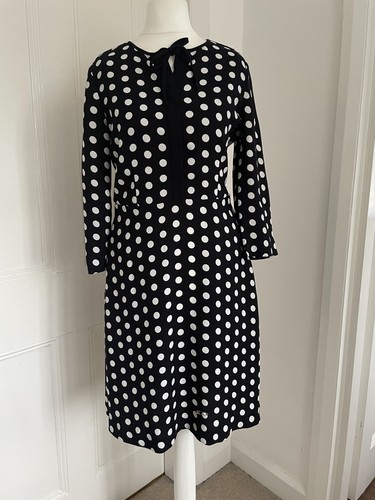 Hobbs polka dot crepe dress - polka,