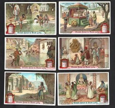 Hindu Gods Cards Set 1912 Liebig India Brahma Rama Civa Indra Bali Temple