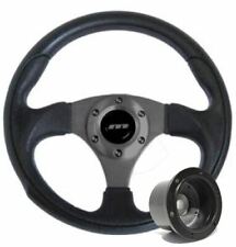 320mm Black Moulded Steering Wheel + Boss fits Vauxhall Vectra A 2.0i GT 88-95