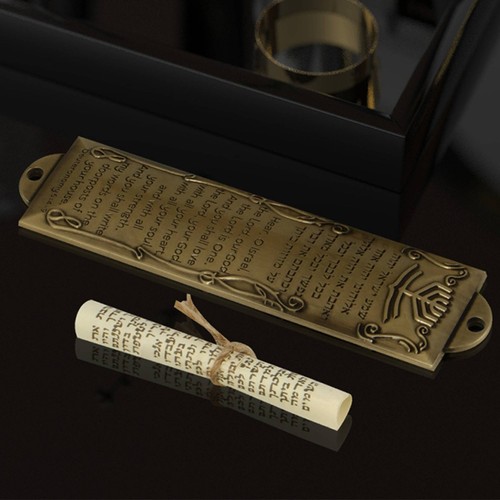 Mezuzah case with scroll - with,