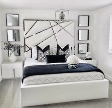 Luxury silver/gold stripe Bed