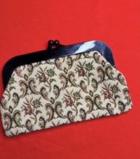 Vintage Tapestry Clutch Bag
