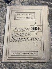 Taito S.C.I. SPECIAL CRIMINAL INVESTIGATION Service MANUAL Part No 64050 UPRIGHT