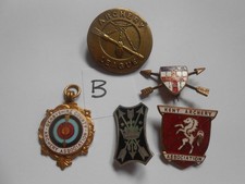Archery  award  enamel   badges  / medallions     lot of five items    lotB