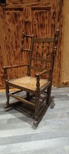 Antique Stained Ash Children Rocking Chair 1820's 75/40/34 cm