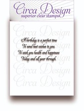 Clear Unmounted Birthday Verse