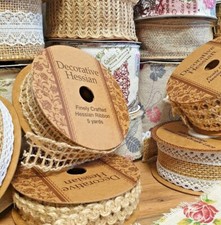 HESSIAN RIBBON Vintage Lace