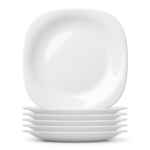 Square opal glass dessert - 6x,