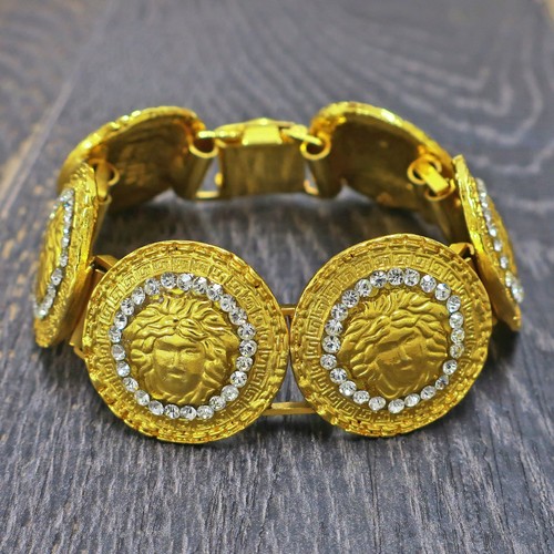 Versace gold plated medusa - gold,