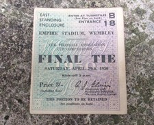 1950 FA Cup Final.  Liverpool v Arsenal.  Ticket Stub