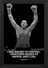 Tyson fury quotes Framed Wall
