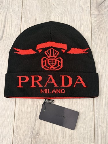 Prada milano logo - milano, beanie
