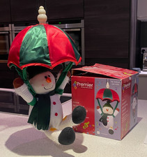 Christmas Musical Animated Leg Parachute character 45cm snowman Fully working