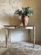 Antique Vintage French Farmhouse Rustic Kitchen Table Desk