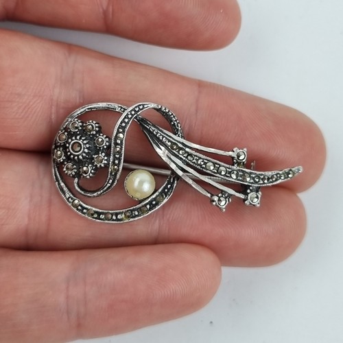 Vintage french silver brooch - vintage,