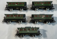 ELECTROTREN HO Scale #1505 Green Passenger Coaches x 5  Lighted and Boxed
