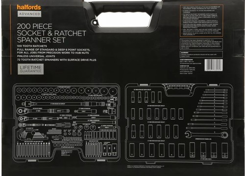 Halfords 200 pieces tool - pieces, box