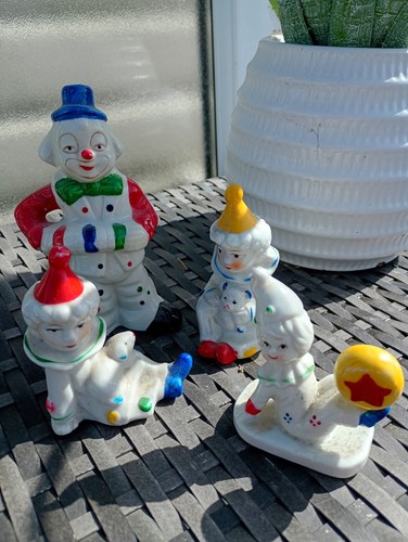 Vintage porcelain clown - vintage,