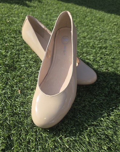 Court shoes beige patent - court,