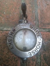 Vintage Chrome & Glass Advertising White Horse Whiskey Pub Bar Optic FREE UK P&P