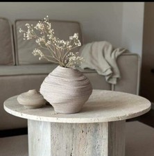 Travertine coffee table