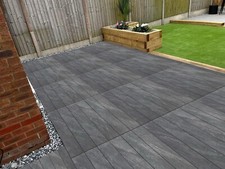 Grey porcelain paving