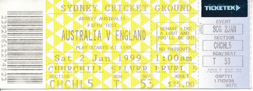 Cricket ticket australia - cricket,