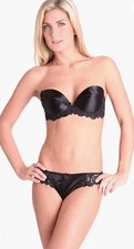 SPLENDOUR Black Satin Push-Up