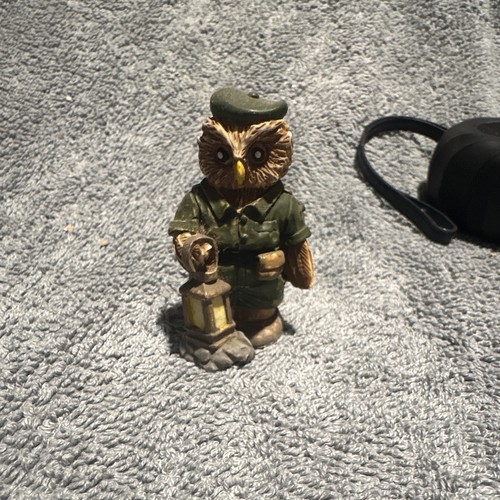 Owl holding lantern ornament - owl,