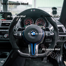 LED/LCD Carbon Fiber Alcantara Steering Wheel For BMW M1 M2 M3 M4 M5 M6 F80 F87